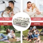 A beige Craftique "I Love You" flannel throw blanket, 60 by 50 inches, featuring romantic words and happy smile patterns.